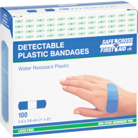 Bandages, Rectangulaire/carr&eacute;e, 3", Plastique d&eacute;tectable, St&eacute;rile Meunier Outillage Industriel