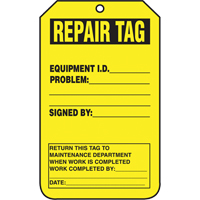 Inspection Tags, Cardstock, 3-1/8" W x 5-7/8" H, English Meunier Outillage Industriel