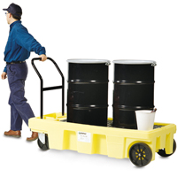 Poly-Spillcart Cart, 66.5" L x 29" W x 43.9" H, 57 US gal. Spill Cap. Meunier Outillage Industriel