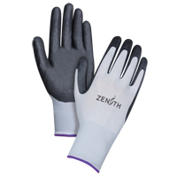 Gants l&eacute;gers enduits et respirants, 6/T-petit, R&ecirc;vetement Mousse de nitrile, Calibre 13, Enveloppe en Polyester Meunier Outillage Industriel