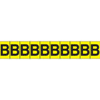 Individual Adhesive Letter Markers, B, 1" H, Black on Yellow SC744 | Meunier Outillage Industriel