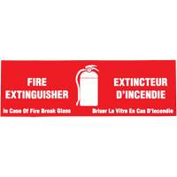 "Fire Extinguisher / Extincteur d'incendie" Label, 2" x 6", Vinyl, Bilingual with Pictogram SD036 | Meunier Outillage Industriel