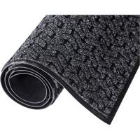 Tire-Track Entrance Mat, Wiper/Scraper, 4' x 6' x 3/8", Charcoal Meunier Outillage Industriel