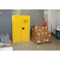 Flammable Storage Cabinet, 45 gal., 2 Door, 43" W x 65" H x 18" D SGU466 | Meunier Outillage Industriel