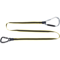 Longe de service lourd &agrave; garde-fou pour outil, Longueur fixe, Mousqueton double Meunier Outillage Industriel