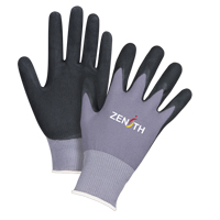 Gants ZX-1 de premi&egrave;re qualit&eacute; compatibles avec les &eacute;crans tactiles, 8/Moyen, R&ecirc;vetement Nitrile/Mousse de nitrile, Calibre 15, Enveloppe en Nylon Meunier Outillage Industriel