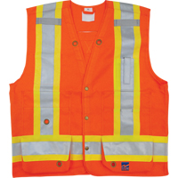 Veste de s&eacute;curit&eacute; pour arpenteur, Orange haute visibilit&eacute;, Petit, Polyester Meunier Outillage Industriel