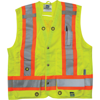 Veste de s&eacute;curit&eacute; pour arpenteur, Jaune lime haute visibilit&eacute;, Petit, Polyester Meunier Outillage Industriel