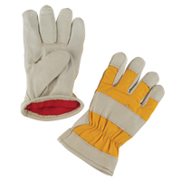 Premium Winter-Lined Work Gloves, Large, Grain Pigskin Palm, Foam Fleece Inner Lining Meunier Outillage Industriel