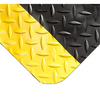 Tapis Smart No 497, Losange, 4' x 10' x 1", Noir/Jaune, PVC/Ur&eacute;thane Meunier Outillage Industriel