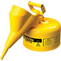 Bidons s&eacute;curitaires, Type I, Acier, 2,5 gal. US, Jaune, Homologu&eacute; FM/List&eacute; UL/ULC Meunier Outillage Industriel