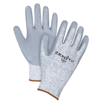 Gants &eacute;lastiques sans coutures r&eacute;sistants &agrave; la coupe, Taille Grand/9, Calibre 13, Rev&ecirc;tement Nitrile, Enveloppe en PEHP, ANSI/ISEA 105 niveau 2/EN 388 niveau 3 Meunier Outillage Industriel
