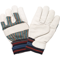Abrasion-Resistant Winter-Lined Work Gloves, Medium, Grain Cowhide Palm, Cotton Fleece Inner Lining SEH145 | Meunier Outillage Industriel