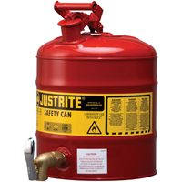 Laboratory Safety Cans, Type I, Steel, 5 US gal., Red, FM Approved SEC081 | Meunier Outillage Industriel