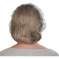 Non-Woven Bouffant Caps, Polypropylene, 21"/Large, White Meunier Outillage Industriel