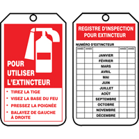 Inspection Tags, Plastic, 3-1/8" W x 5-7/8" H, French Meunier Outillage Industriel
