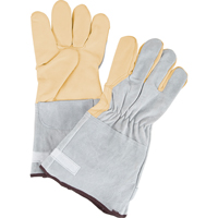 Standard-Duty Snug Wrist Work Gloves, Large, Grain Cowhide Palm Meunier Outillage Industriel