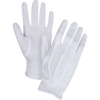 Parade/Waiter's Gloves, Cotton, Hemmed Cuff, Large SEE795 | Meunier Outillage Industriel