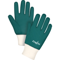 Gants verts &agrave; double enduit, 10" lo, PVC, Doublure en Jersey de coton, 70 mils Meunier Outillage Industriel