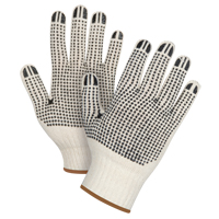 Heavyweight Double-Sided Dotted String Knit Gloves, Poly/Cotton, Double Sided, 7 Gauge, Large SEE945 | Meunier Outillage Industriel