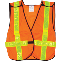 Standard-Duty Safety Vest, High Visibility Orange, Large, Polyester SEF094 | Meunier Outillage Industriel