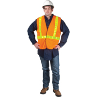 5-Point Tear-Away Traffic Safety Vest, High Visibility Orange, Large, Polyester, CSA Z96 Class 2 - Level 2 SEF098 | Meunier Outillage Industriel