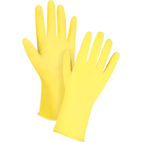 Premium Canary Yellow Chemical-Resistant Gloves, Size X-Large/10, 12" L, Rubber Latex, Flock-Lined Inner Lining, 15-mil SEF207 | Meunier Outillage Industriel