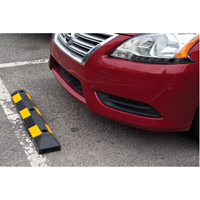 Parking Curb, Rubber, 3' L, Black/Yellow SEH140 | Meunier Outillage Industriel