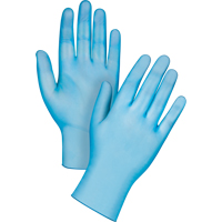 Medical-Grade Disposable Gloves, Large, Vinyl, 4.5-mil, Powder-Free, Blue, Class 2 SGX025 | Meunier Outillage Industriel