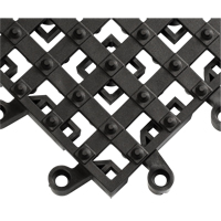 ErgoDeck&reg; Matting With Integrated No-Slip Cleats No. 553, PVC, 1-1/2' W x 1-1/2' L, 7/8" Thick, Black Meunier Outillage Industriel