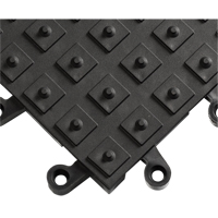 ErgoDeck&reg; Matting With Integrated No-Slip Cleats No. 552, PVC, 1-1/2' W x 1-1/2' L, 7/8" Thick, Black Meunier Outillage Industriel