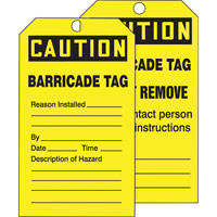 Tags By-The-Roll Safety Tags, Cardstock, 3" W x 6-1/4" H, English Meunier Outillage Industriel