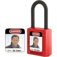 Zenex™ Thermoplastic Photo Padlock Identification Labels SEJ530 | Meunier Outillage Industriel