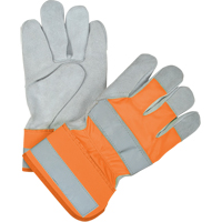 Premium Quality High Visibility Fitters Gloves, Large, Split Cowhide Palm, Cotton Inner Lining Meunier Outillage Industriel