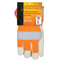 Orange High-Visibility Superior Warmth Fitters Gloves, Large, Grain Cowhide Palm, Thinsulate Inner Lining Meunier Outillage Industriel