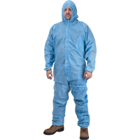 Premium Hooded Coveralls, Medium, Blue, Polypropylene Meunier Outillage Industriel