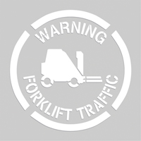Floor Marking Stencils - Warning Forklift Traffic, Pictogram, 20" x 20" SEK520 | Meunier Outillage Industriel