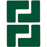 Floor Corner Marks, L, 5" L x 2" W, Green, Polyester Meunier Outillage Industriel