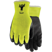 Gants Visibull 330, 7/Petit, R&ecirc;vetement Latex de caoutchouc, Enveloppe en Polyester Meunier Outillage Industriel