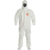 Hooded Coveralls, Tychem&reg; 4000, Medium, White Meunier Outillage Industriel