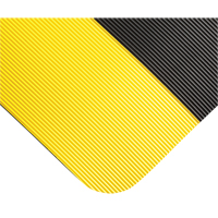 Double Duty Switchboard Mats No.720, Corrugated, 3' x 10' x 5/8", Black/Yellow, PVC Meunier Outillage Industriel