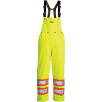 Pantalon de s&eacute;curit&eacute; Journeyman d&eacute;tachable &agrave; bavette, Polyester, Petit, Jaune lime haute visibilit&eacute; Meunier Outillage Industriel