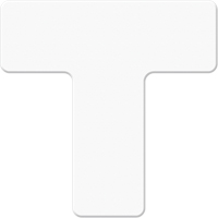 Marqueurs all&eacute;g&eacute;e/5S Armor Stripe, T, 6" lo x 6" la, Blanc, Plastique Meunier Outillage Industriel