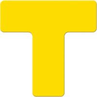 Marqueurs all&eacute;g&eacute;e/5S Armor Stripe, T, 6" lo x 6" la, Jaune, Plastique Meunier Outillage Industriel