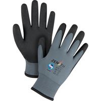 Gants enduits de premi&egrave;re qualit&eacute; ZX-30°, 8/Moyen, R&ecirc;vetement PVC, Calibre 15, Enveloppe en Nylon Meunier Outillage Industriel