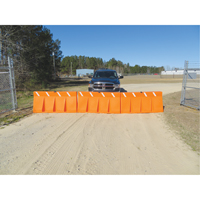 Traffic Barriers, Water-Filled, 62.25" L x 24" H, Orange SFU851 | Meunier Outillage Industriel