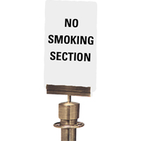 "No Smoking Section" Crowd Control Sign, 11" x 7", Plastic, English SG139 | Meunier Outillage Industriel