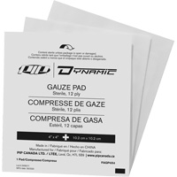 Gaze Dynamic, Tampon, 4" lo x 4" la, St&eacute;rile, Dispositif m&eacute;dical Classe 1 Meunier Outillage Industriel