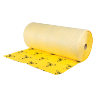 Rouleaux d'avertissement de premi&egrave;re qualit&eacute; - absorbants haute visibilit&eacute;, Lourd, 150' lo x 36" la, Absorption 57 gal. Meunier Outillage Industriel