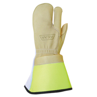 Lineman's 3-Finger Gloves, Medium, Grain Cowhide Palm SGE178 | Meunier Outillage Industriel
